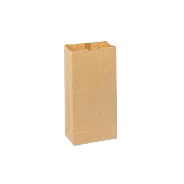 Paper Bags - Brown - PB6B - 500 pcs, 12x7/S