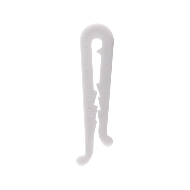 1.43" White Plastic Clips