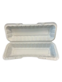 12" x 4" White Dual Lock MFPP Take-Out Container - 1-Comp.