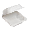 6" x 6" x 2.75" White MFPP Take-Out Container - 1-Comp.