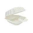 6" x 6" x 2.75" White MFPP Take-Out Container - 1-Comp.