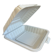 8.2" x 7.7" x 2.8" White MFPP Take-Out Container - 1-Comp.