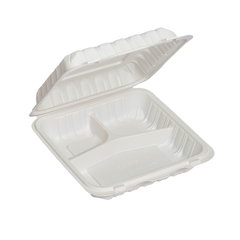 MFPP Take-Out Container (PC1773-MC) 7" x 7" x 2.75", 3-Comp. - Mark's Choice