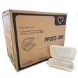 8.13" x 6.5" x 2.63" White MFPP Take-Out Container - 1-Comp.