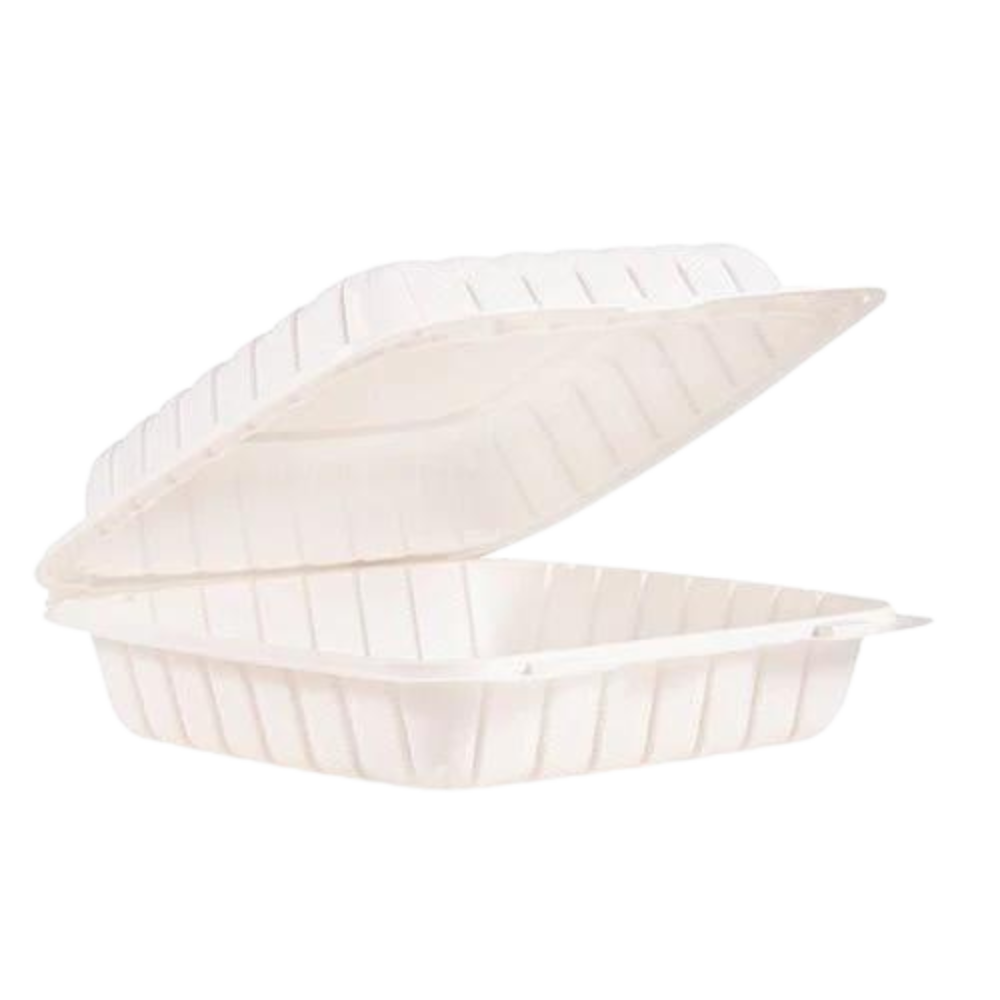 MFPP-Take-Out-Container-(SLPP-901)-9"-x-9"x-3",-1-Comp.,-White---PCM
