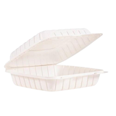 MFPP Take-Out Container (SLPP-901) 9" x 9"x 3", 1-Comp., White - PCM