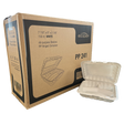7.88" x 8" x 2.88" White MFPP Take-Out Container - 3-Comp.