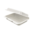 8.86" x 5.86" x 2.79" White MFPP Take-Out Container - 1-Comp.