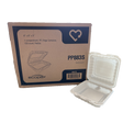 8" x 8" x 3" White MFPP Take-Out Container - 1-Comp.