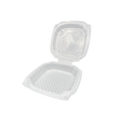 9.8” x 10.5” x 2.8” PVS Translucent Take-Out Container - 1-Comp.