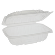 9" x 6" Clear Vented PP Take-Out Container - 1-Comp.