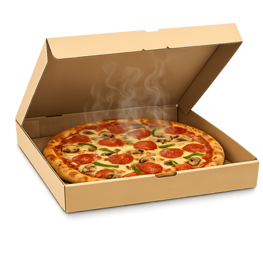 15" x 21" x 2" Kraft B-Flute Pizza Boxes