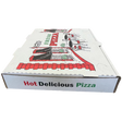 16" x 16" x 2" White B-Flute Printed Pizza Boxes