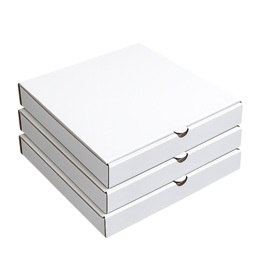 18" x 18" x 2" White B-Flute Pizza Boxes