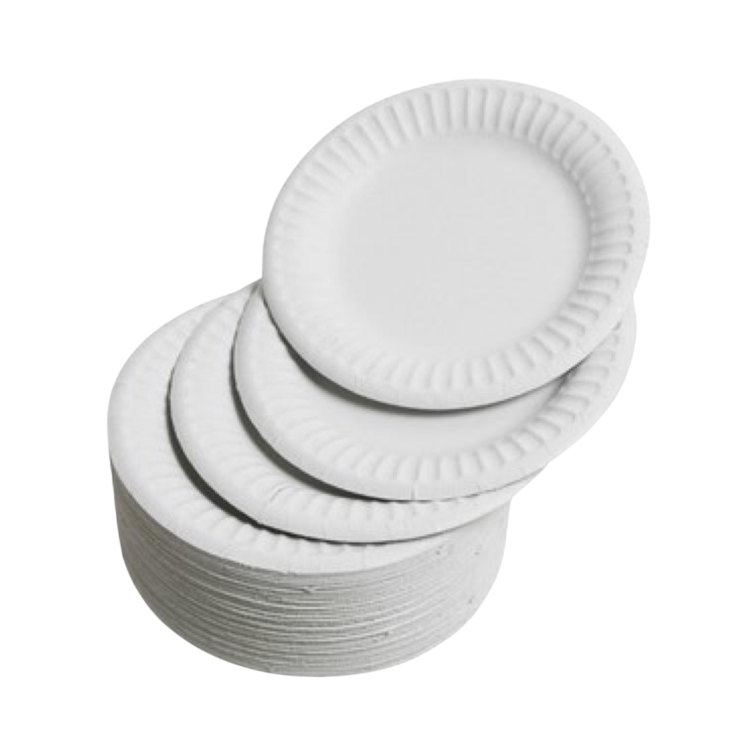 6" Uncoated Paper Plates