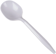 White Medium Plastic Soup Spoons
