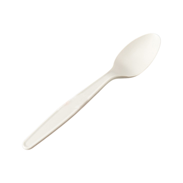 White Heavy Plastic Soup Spoons