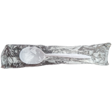 White Heavy Individually Wrapped Plastic Soup Spoons