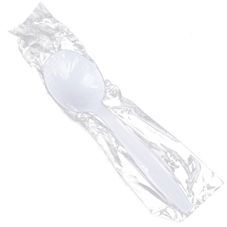 Plastic Soup Spoons - PLC-S-3 - 1000 pcs, 13/L