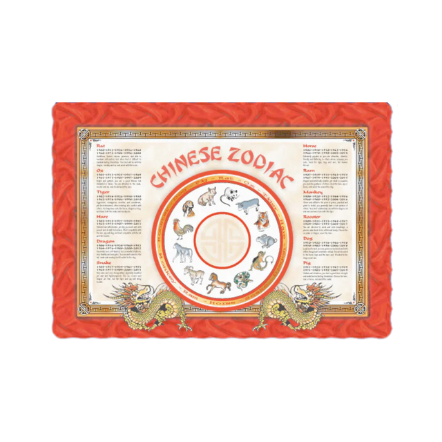 ***OUT**Placemat - Chinese Red Zodiac