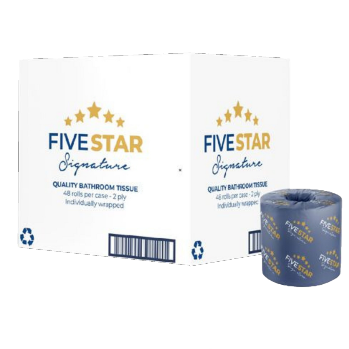 Standard Toilet Paper (FSC42048) 48Rolls,380 Sheets, 2 Ply - Five Star