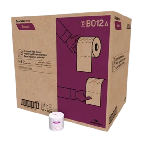 1 Ply x 1000 sheets Standard Toilet Paper - 48 Rolls