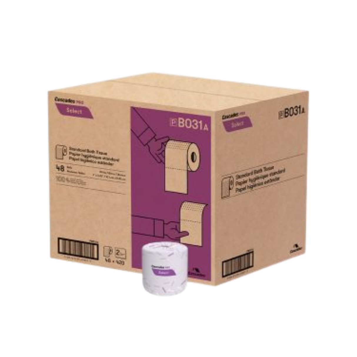 Standard Toilet Paper (B031) 420 Sheetsï¼Œ2 ply - Cascades