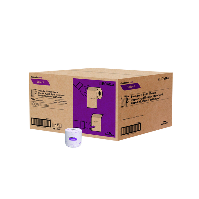 500 sheets, 2 ply Standard Toilet Paper - 96 Rolls