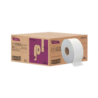 3.3" x 1000' 2 ply Jumbo Toilet Paper - 12 Rolls