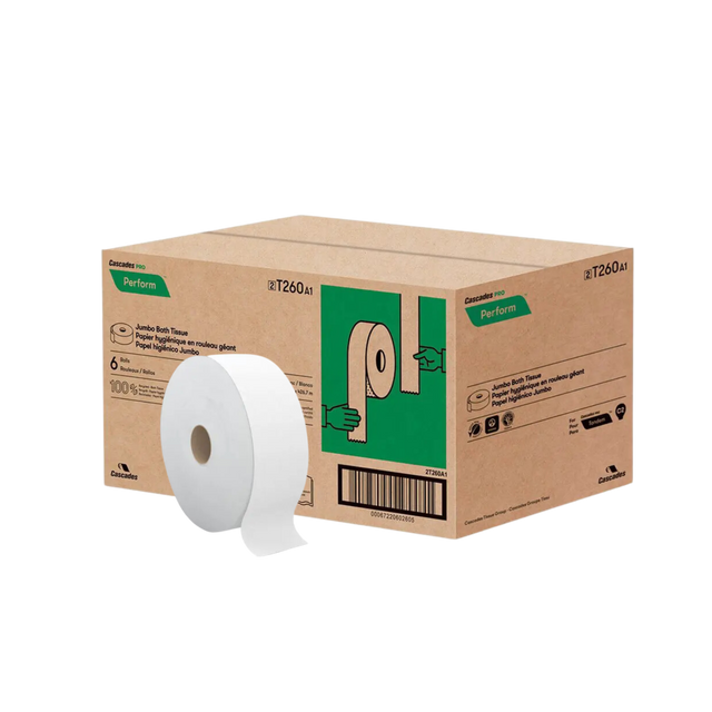 Tandem Jumbo Roll Bathroom Tissue* - PPBT260-C - 6 Rolls