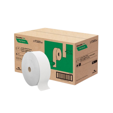 3.4" x 1250', 2 ply Tandem Jumbo Roll Tissue - 6 Rolls