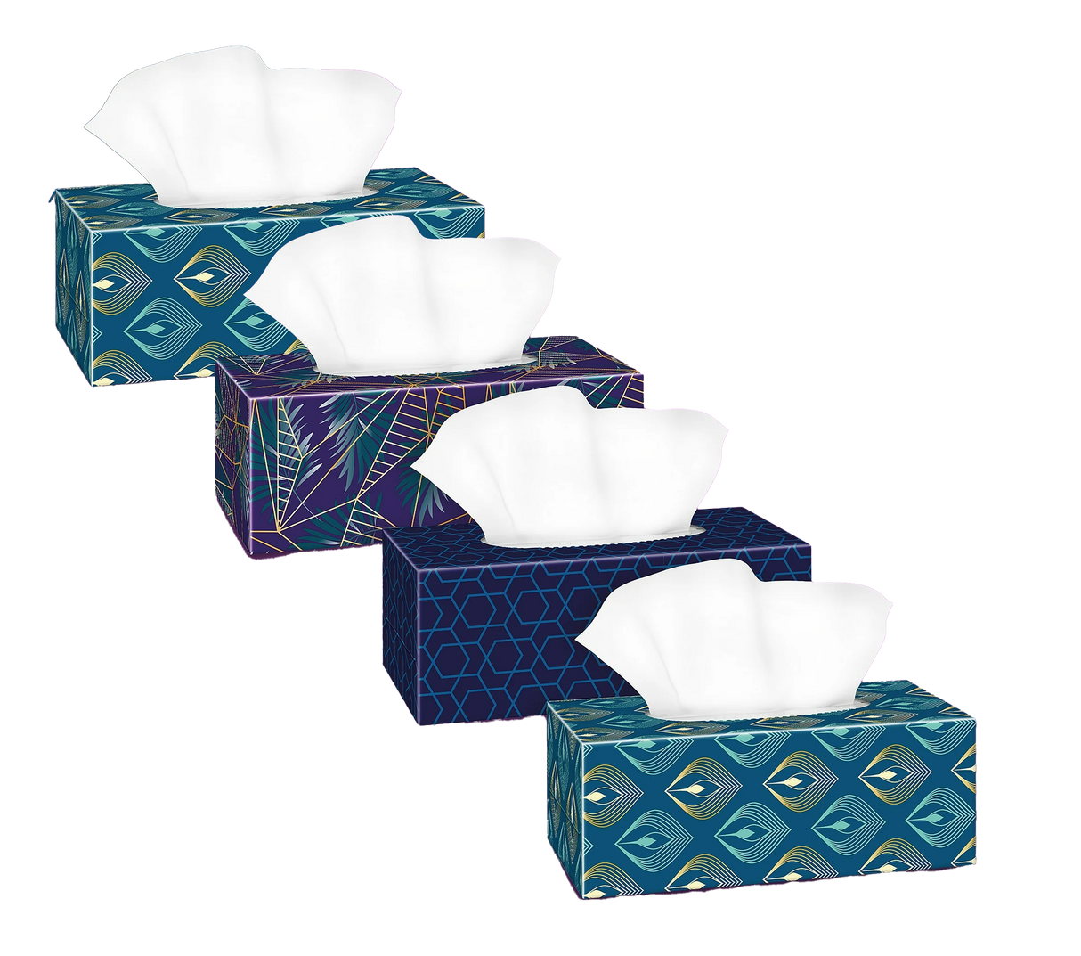 Gogo Facial Tissue (87297/85888) 4 box, 480 sheets, 3 Ply - Go-Go