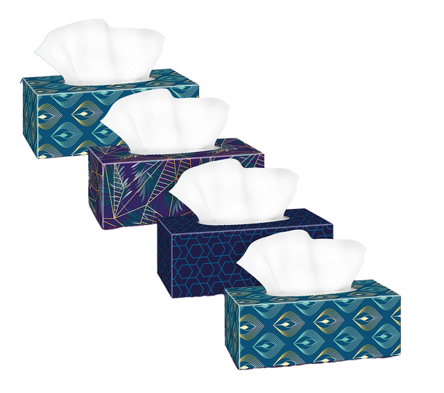 Facial Tissue - 4 box, 480 sheets, 3 Ply