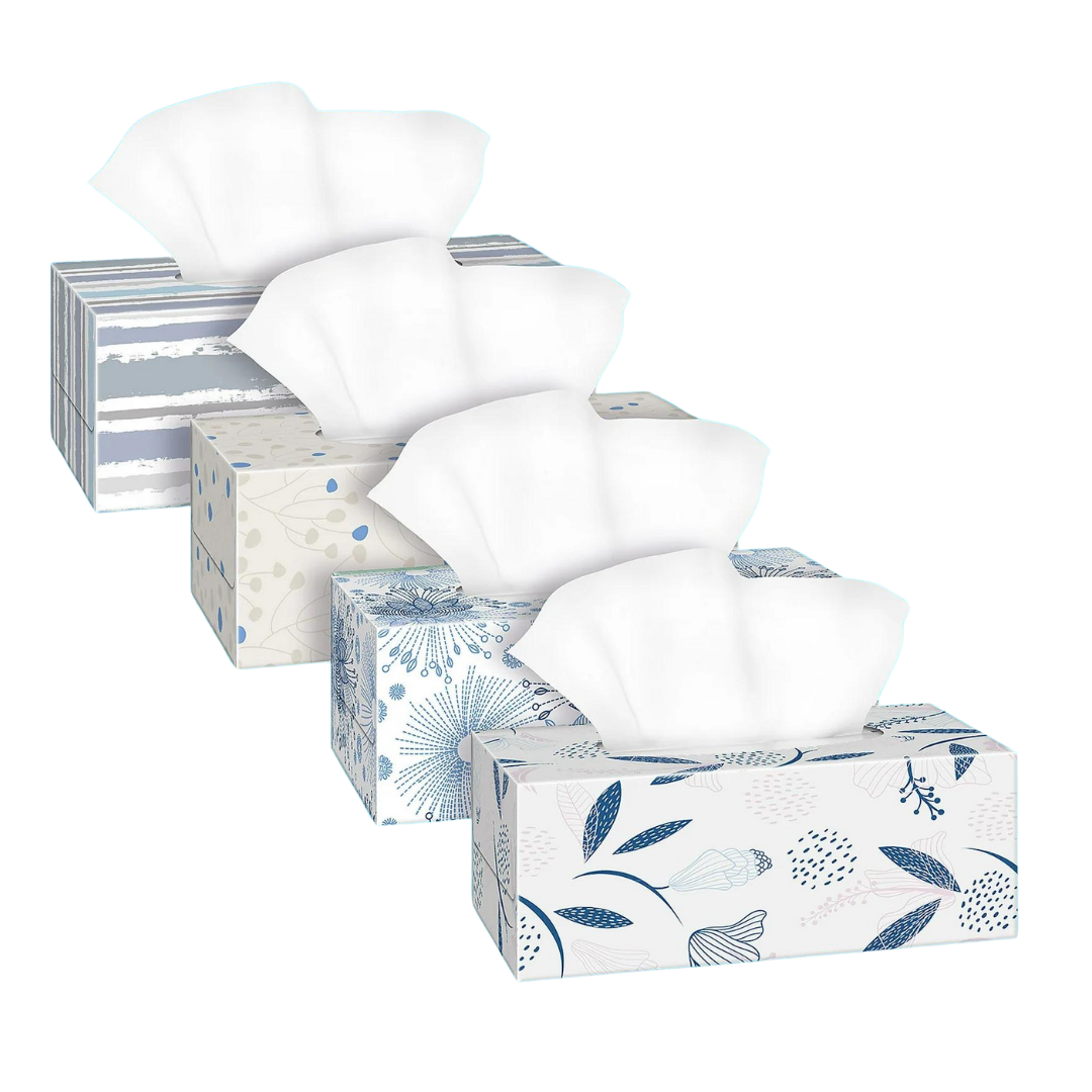 Gogo Facial Tissue (86226) 4 box, 640 sheets, 2 Ply - Go-Go