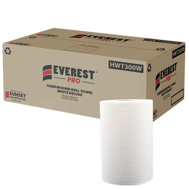 7.85" x 300' White Hand Towel Rolls