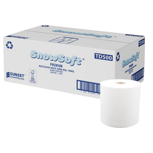 Hand Towel Rolls - PPH500-S - 6 Rolls, 60/skid