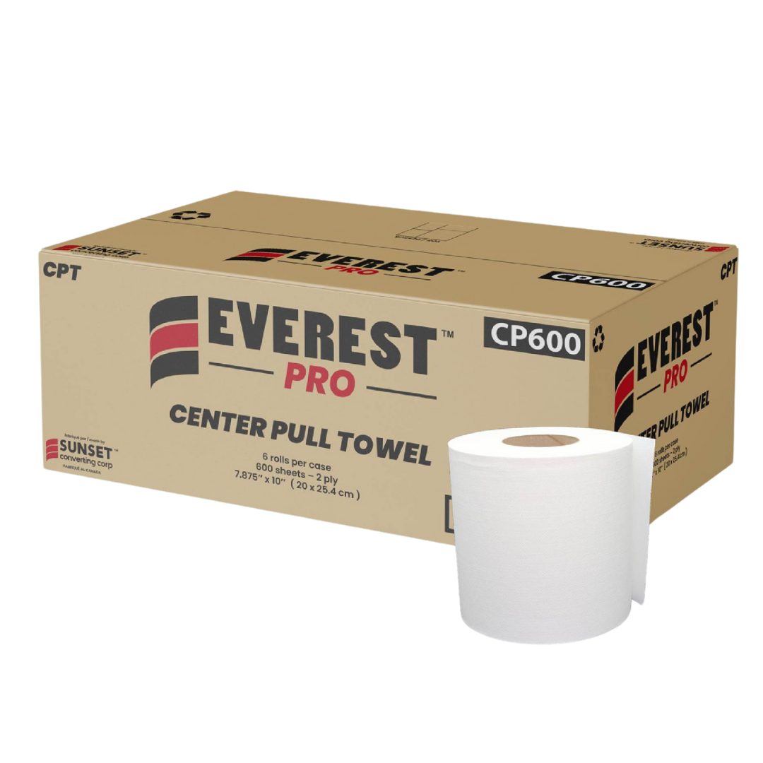 Centre Pull Towel (CP600) 500', 600 sheets,White - Sunset