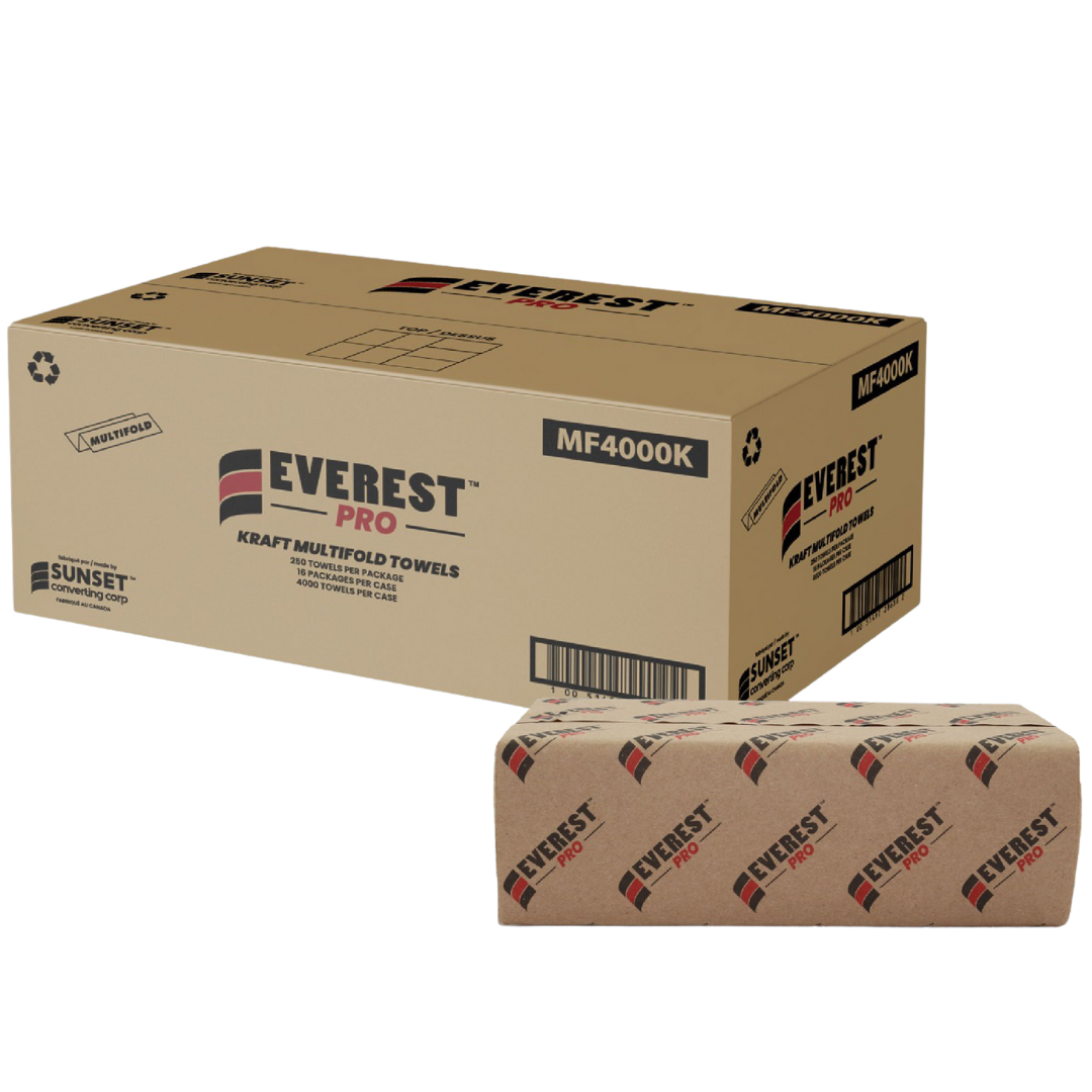 Hand-Towel-Sheets-(MF4000K)-Multifold,-Kraft---Sunset