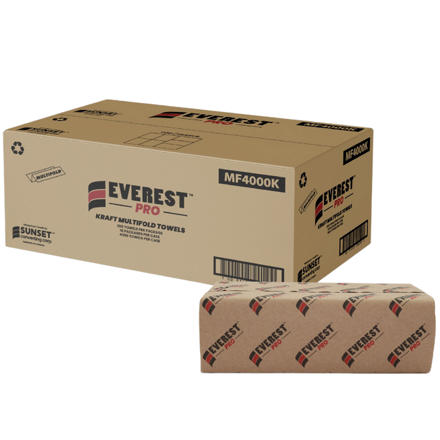 Hand-Towel-Sheets-(MF4000K)-Multifold,-Kraft---Sunset
