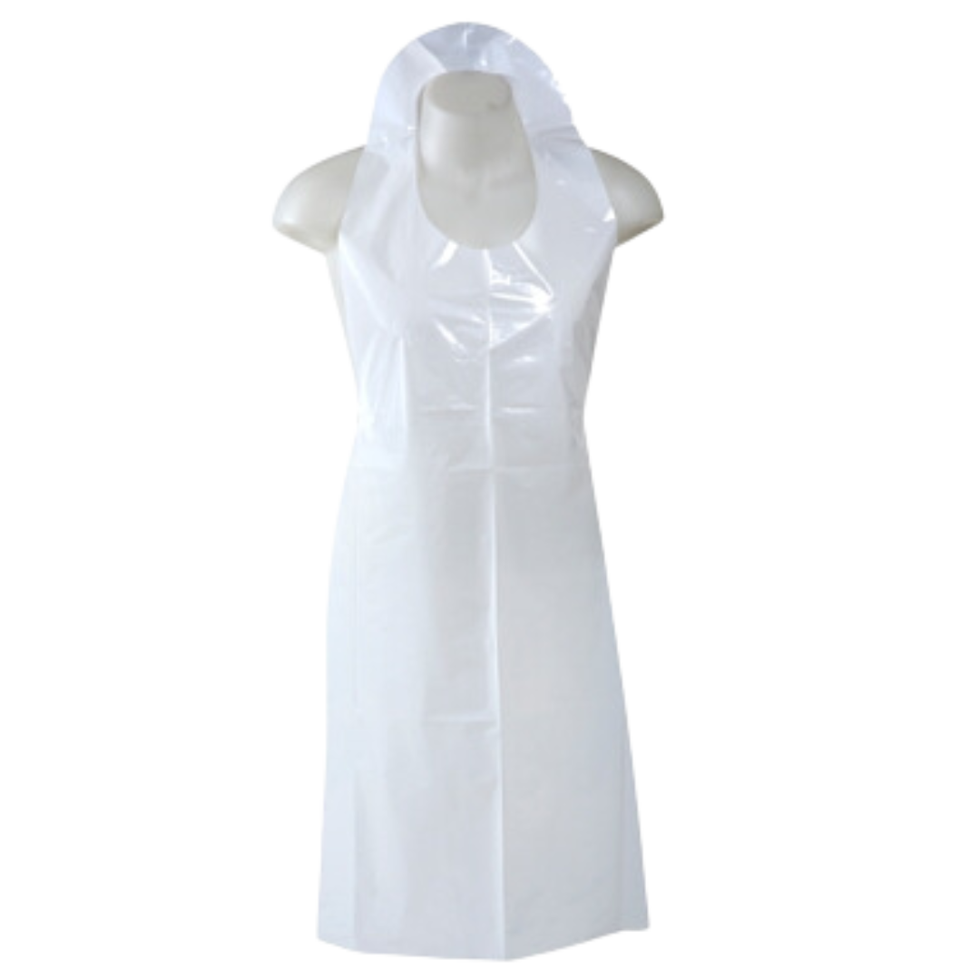 Apron-(031-E15230-WH)-28"-x-46",-2-mil,-LDPE-White