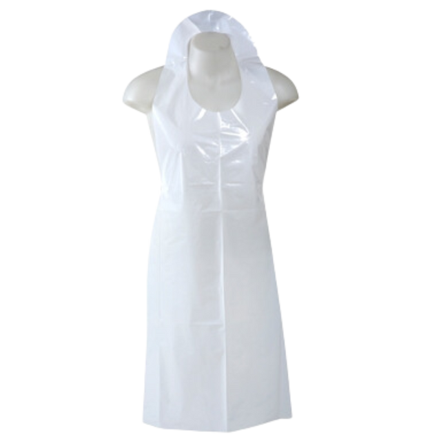 Apron-(031-E15230-WH)-28"-x-46",-2-mil,-LDPE-White