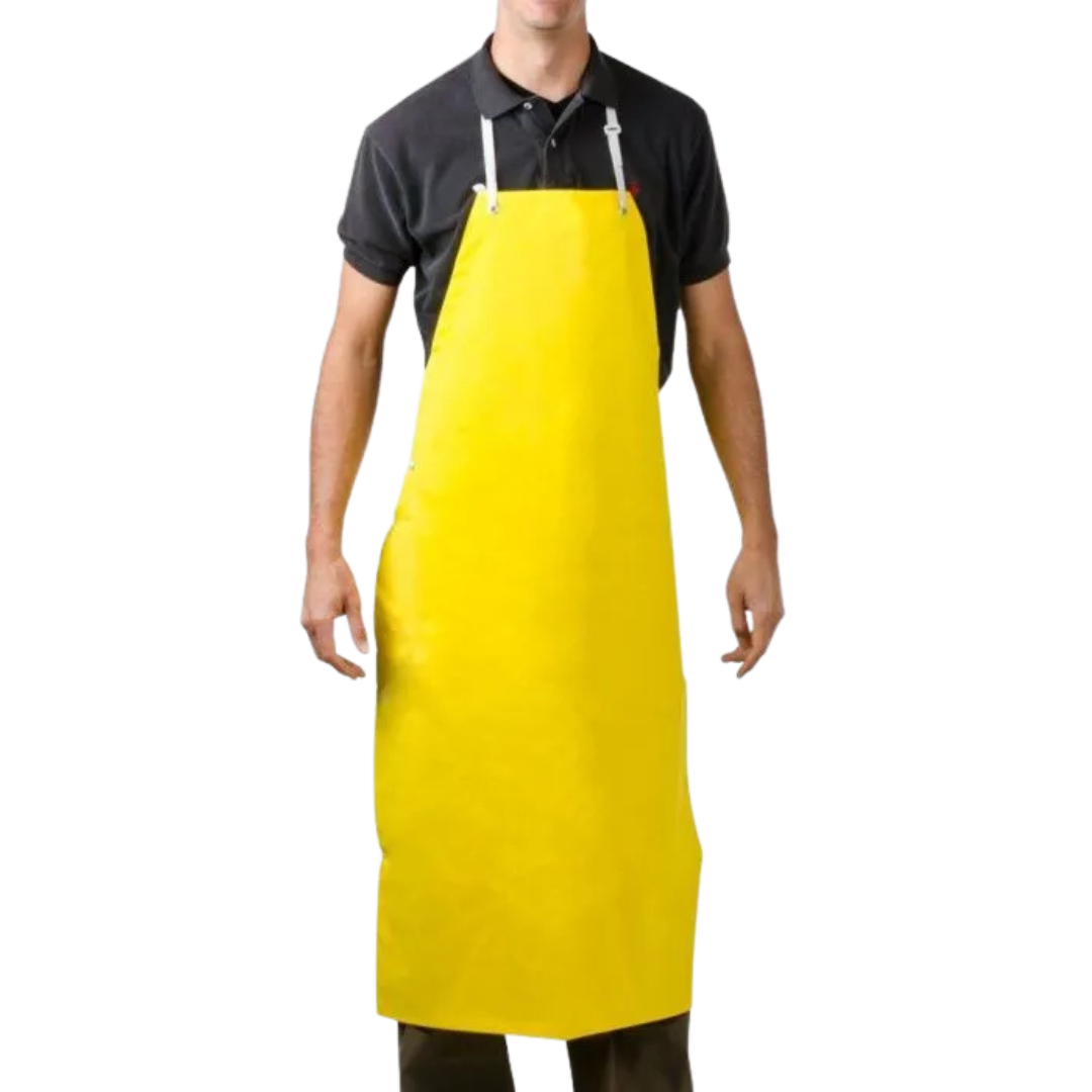 3mil Yellow Neoprene Heavy Duty Aprons - 50 pcs/bag, 5 bag/cs