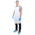 5.5mil White Polyurethane Apron - 1 Piece