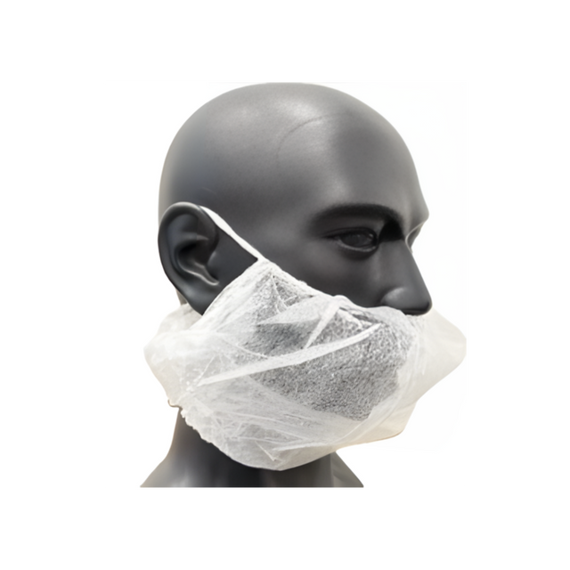 21" White Beard Cover - 100pcs/bag, 10bag/cs