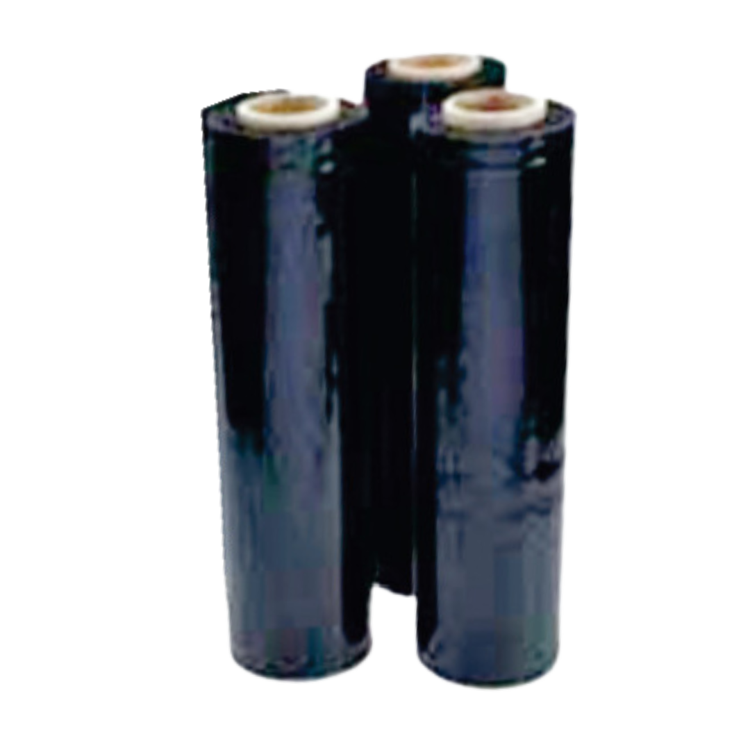 Pallet Wrap (Black Wrap, 14" x 75GA) Black, 14" x 75GA x 1500' - Danshar Polybag