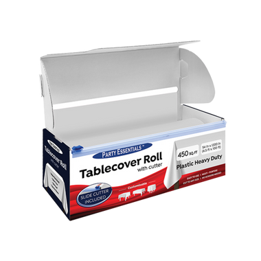 Whtie Plastic Heavy Duty Table Cover Rolls with Cutters
