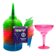 12oz Assorted Neon Margarita Glasses