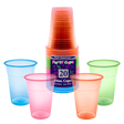 6oz Assorted Neon Soft Plastic Cups - 20pcs/pk