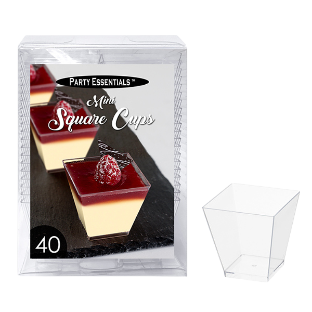 2oz Mini Square Cups - 40pcs/pk