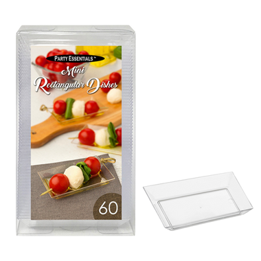 3.14" x 2.16" Clear Mini Rectangular Dishes